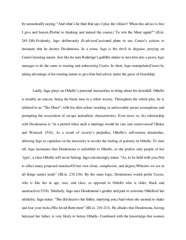 Реферат: Othello And Iago Essay Research Paper The