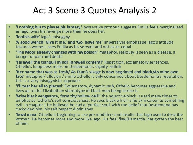 Othello By William Shakespeare Notes Quotes And Analysis By T Scar