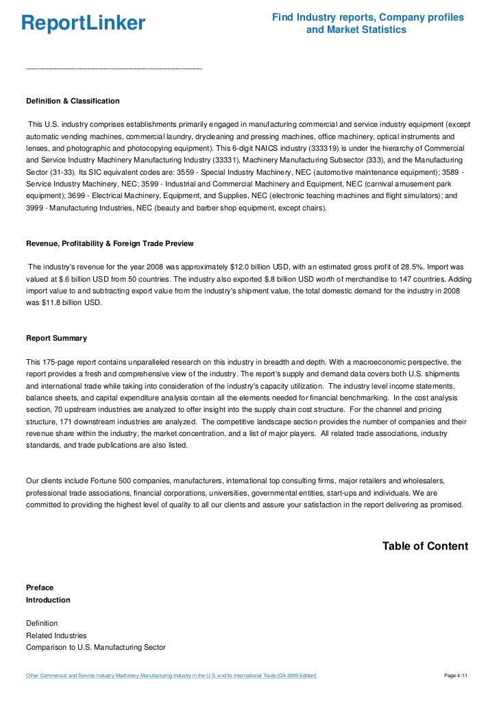 Other Commercial and Service Industry Machinery Manufacturing Industry