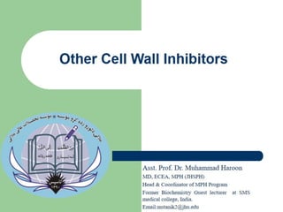 Cephalosphorins, Carbapenem, Vancomycin and Monobacatm 