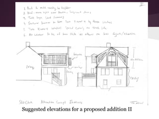 Suggested elevations for a proposed addition II
 
