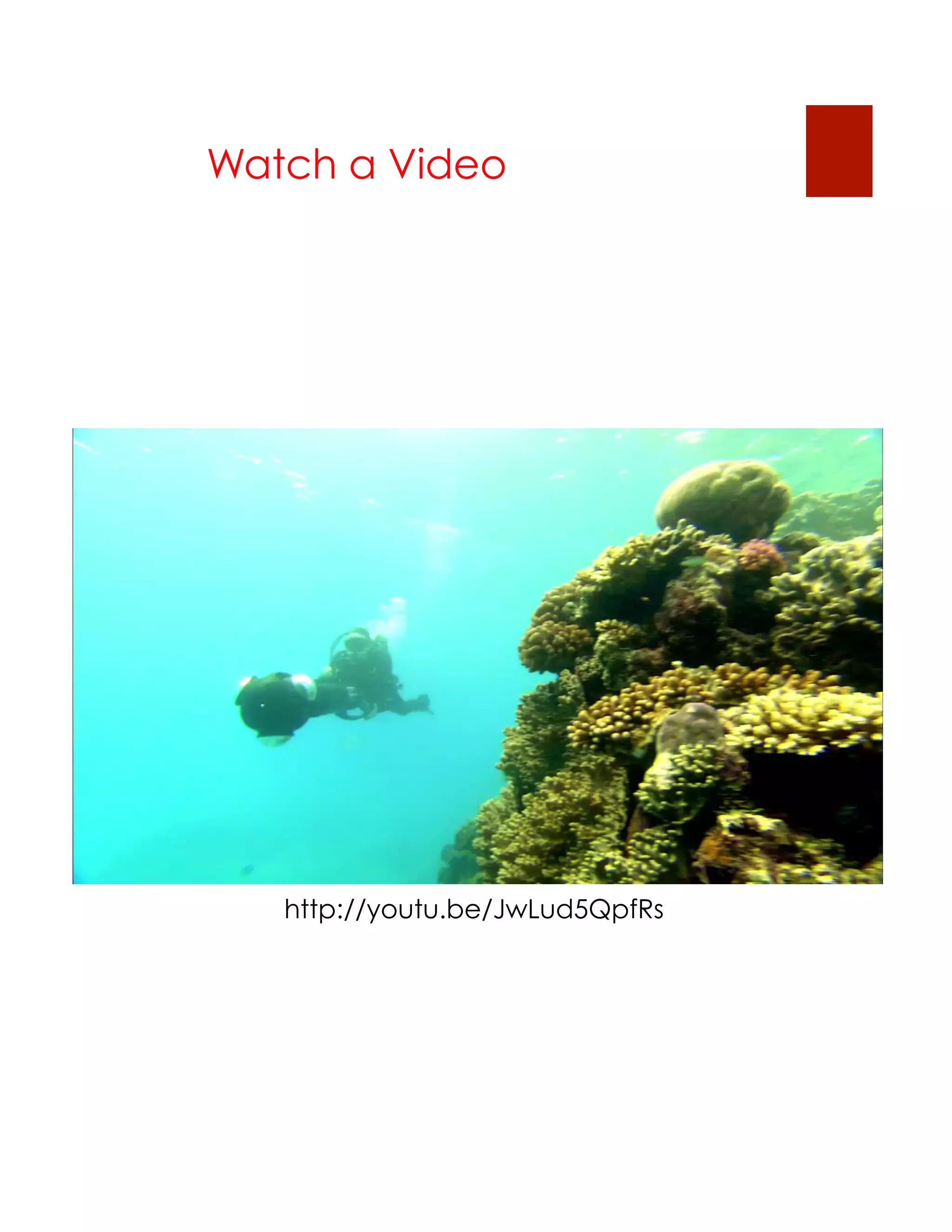 Watch a Video




   http://youtu.be/JwLud5QpfRs
 