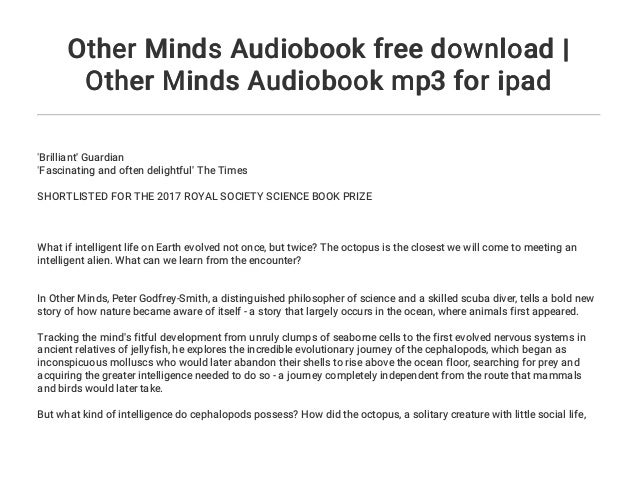 Other Minds Audiobook Free Download Other Minds Audiobook Mp3 For I