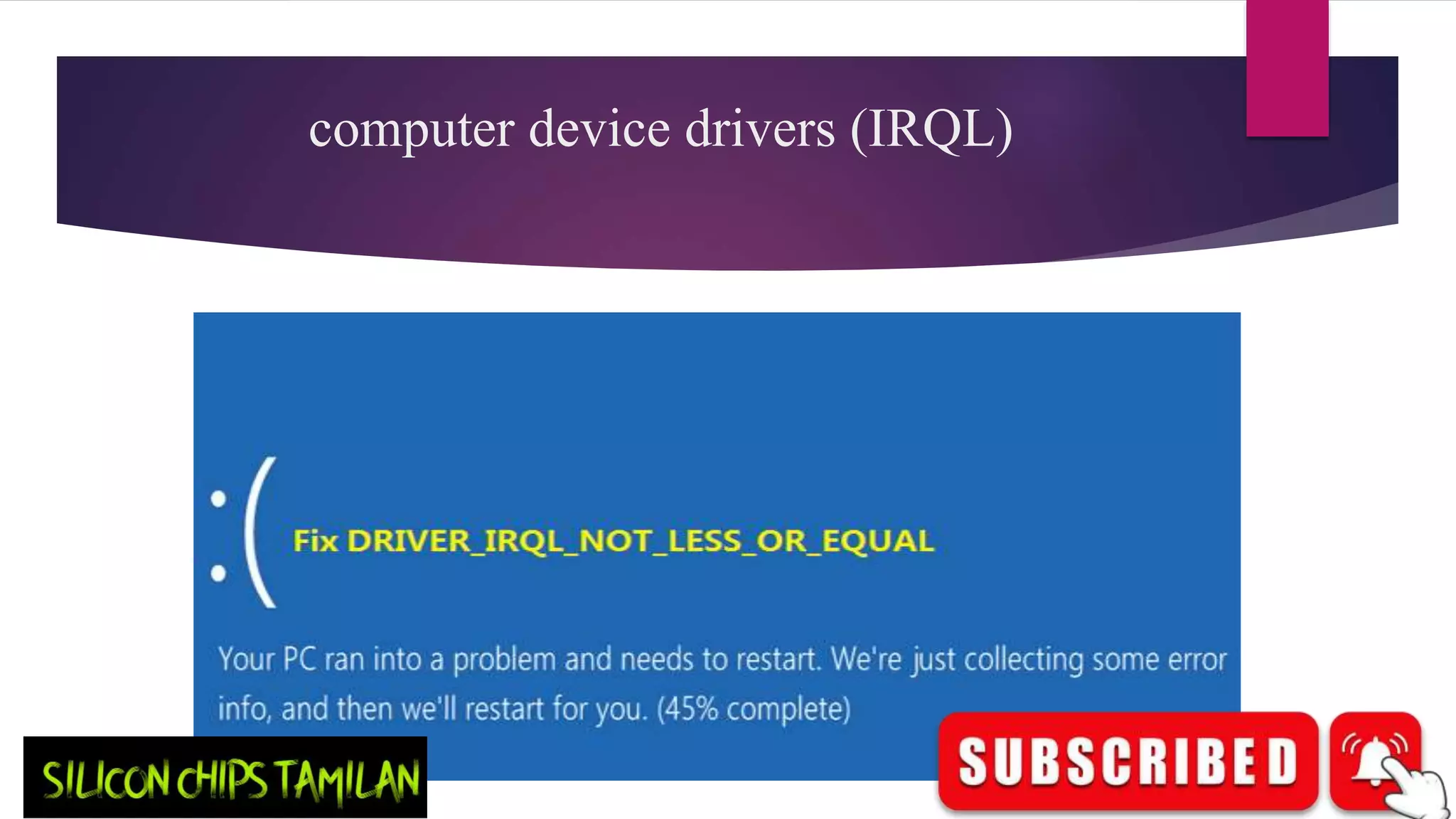computer device drivers (IRQL)