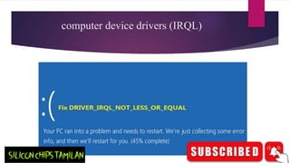 computer device drivers (IRQL)
 