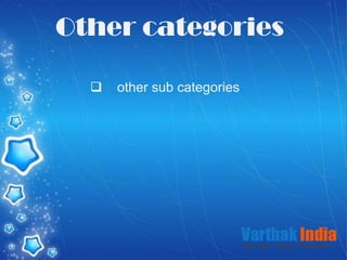  other sub categories
Other categories
 