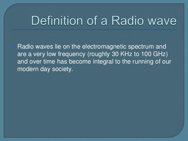 Other uses of radio waves By Alex Richardson