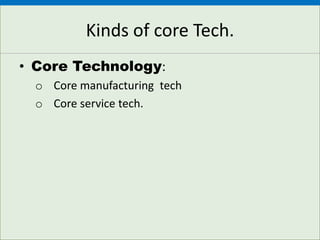 Manufacturing and Service Technologies | PPTX