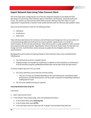 Taleo Rss Url Oracle HCM and Taleo Enterprise Fusion-Taleo Integration Configuration ...