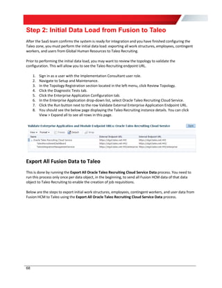 Taleo Adapt Service Test Oracle HCM and Taleo Enterprise Fusion-Taleo Integration Configuration ...