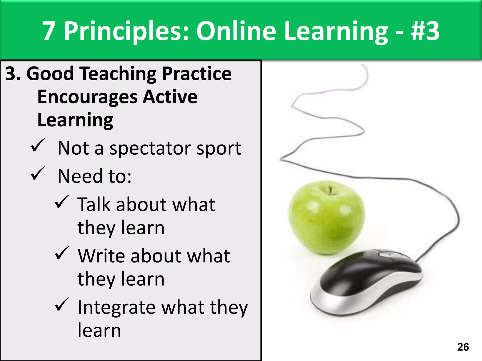 Flexibility in teaching methods