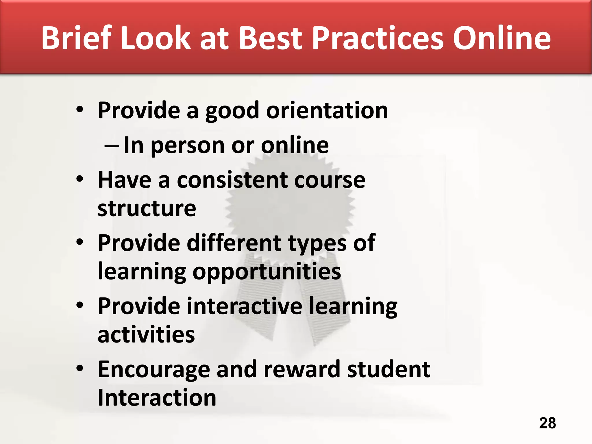 What else makes a good online instructor?Fairness in evaluation