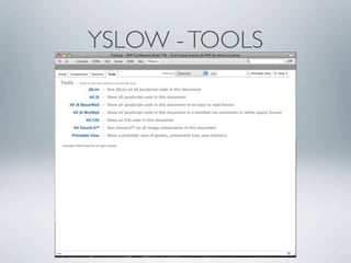 YSLOW - TOOLS
 