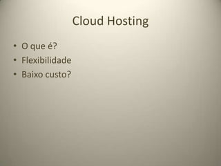 Banco de dadosParticionamento verticalColocar as tabelas em servidores diferentes agrupadas por área funcionalEscalona seus dados por funcionalidadeJoins são realizados na aplicaçãoFalhasPerde os relacionamentos reais do banco de dadosEscalabilidade limitada