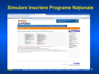 Simulare înscriere Programe Naţionale 