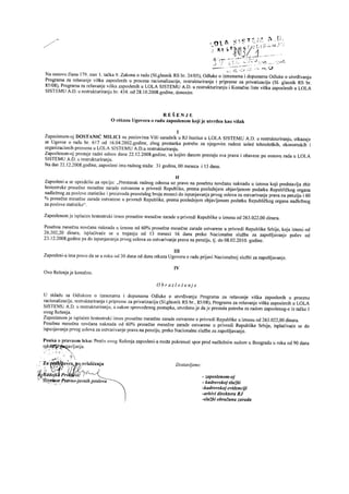 SPISAK BIVŠIH ZAPOSLENIH Instituta LOLA iz Beograda koji su napustili Institut, ali su nastavili da primaju novac