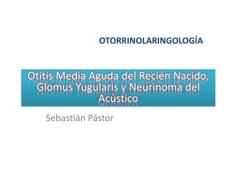 OTORRINOLARINGOLOGÍA Otitis Media Aguda del Recién Nacido, GlomusYugularis y Neurinoma del Acústico Sebastián Pástor 