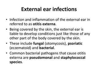 Otitis external presentation notes for medical students | PPTX | Ear ...