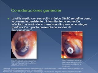 http://www.clinicadam.com/graphics/images/es/19324.jpgEPIDERMIZACIONEpitelio escamoso invasor inicialmente queda confinado en bolsillos volumen de la hendidura del oído medio esta disminuido; estructuras están más cercanas entre sí.tasa de exfoliación y acumulación de queratina de forma muy lentaBOLSILLOS SECOSNIÑOS