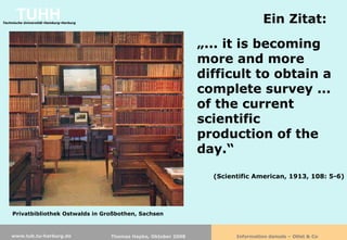 Information damals - Otlet & Co