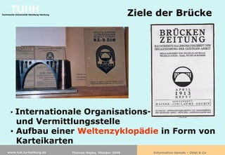 Information damals - Otlet & Co