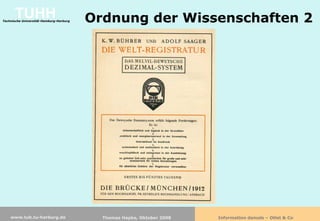 Information damals - Otlet & Co