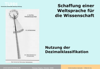 Information damals - Otlet & Co