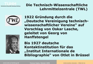 Information damals - Otlet & Co