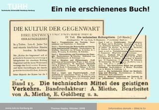 Information damals - Otlet & Co