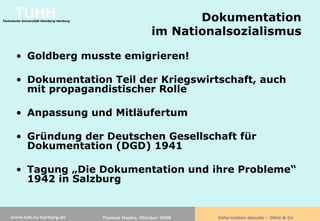 Information damals - Otlet & Co