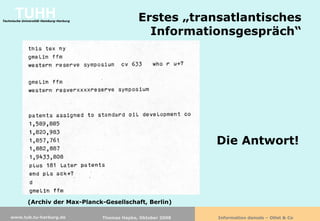 Information damals - Otlet & Co
