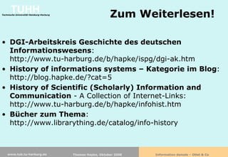 Information damals - Otlet & Co