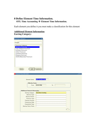 Oracle ebs otl setup document | DOC