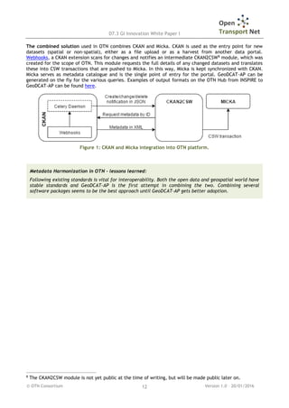 WHITE PAPER: Data Harmonization & Interoperability in OpenTransportNet ...