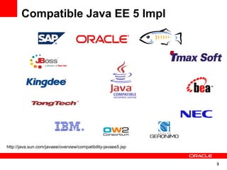 3
Compatible Java EE 5 Impl
http://java.sun.com/javaee/overview/compatibility-javaee5.jsp
 