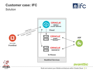 Customer case: IFC
Solution
Build and extend your Mobile architecture within Oracle Cloud 41
 