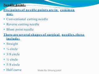Needle Reverse Angle Ot notes for nurse | PPTX