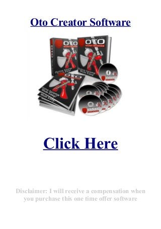 Oto Creator Software
Click Here
Disclaimer: I will receive a compensation when
you purchase this one time offer software
 