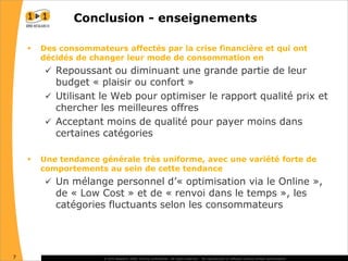 La réaction des consommateurs face à la récession