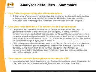 La réaction des consommateurs face à la récession