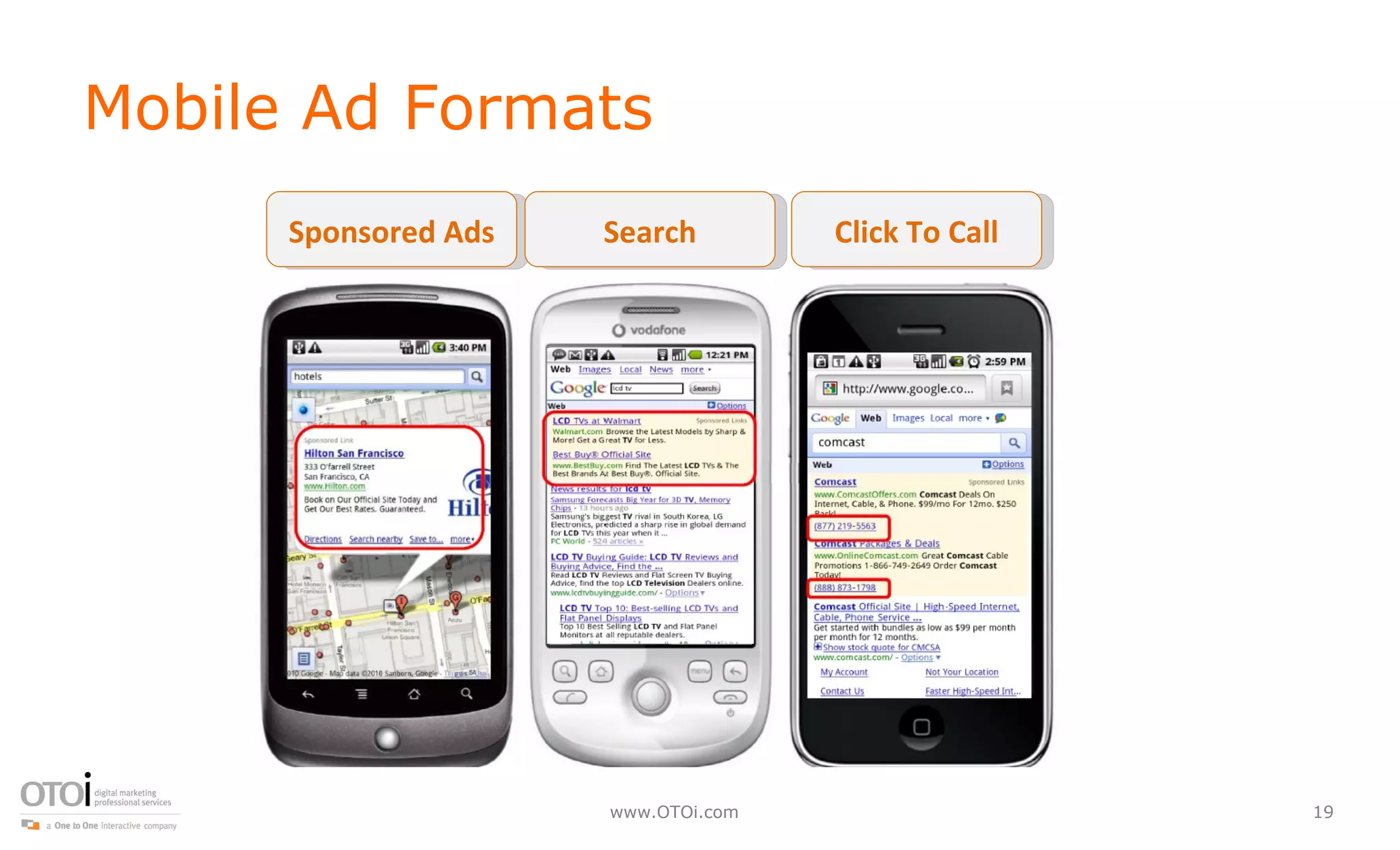 Mobile Ad Formats  Sponsored Ads Search Click To Call 