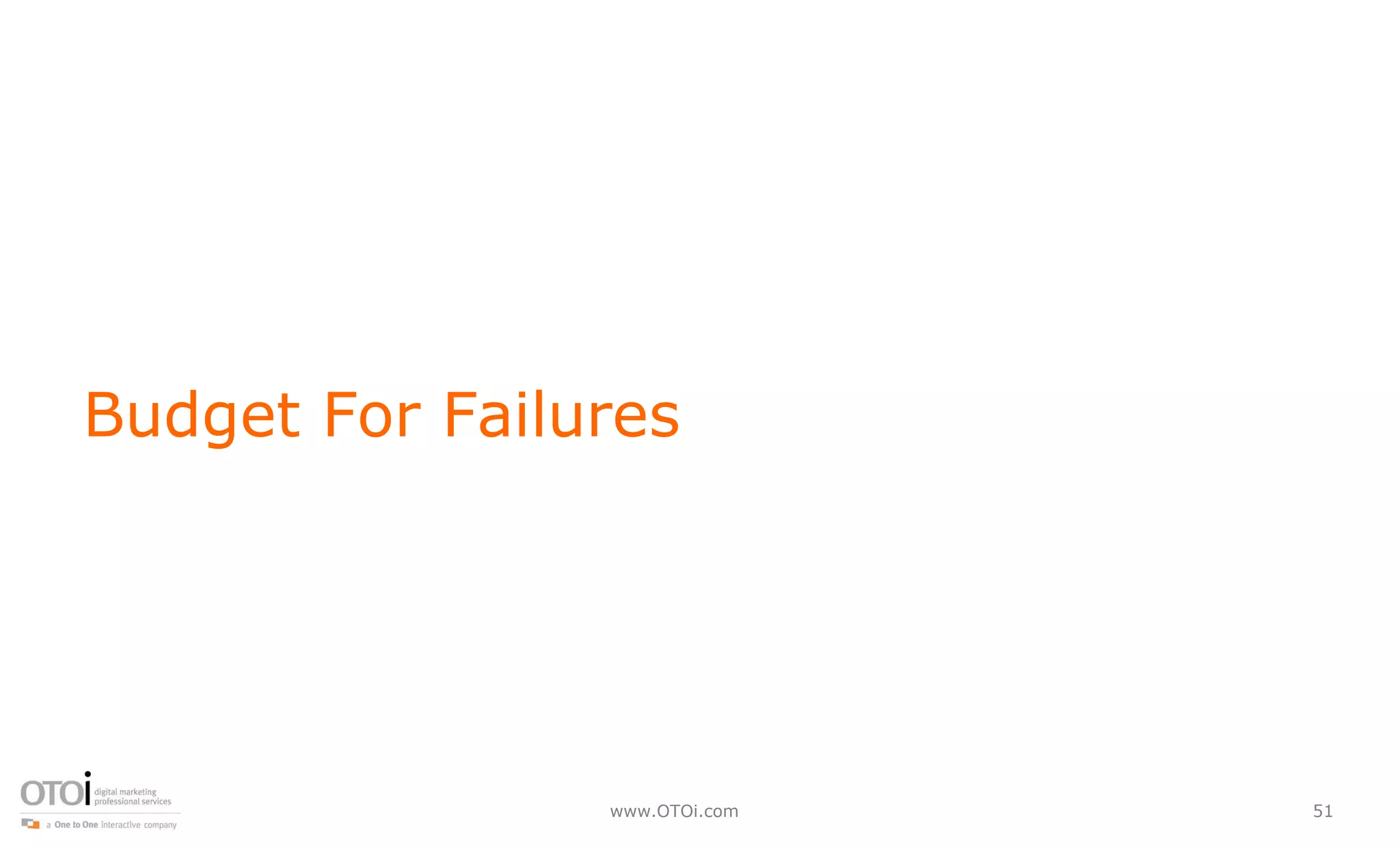 Budget For Failures 