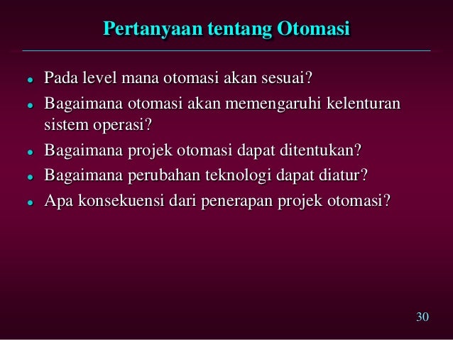 Otomasi Jenis Dan Analisis
