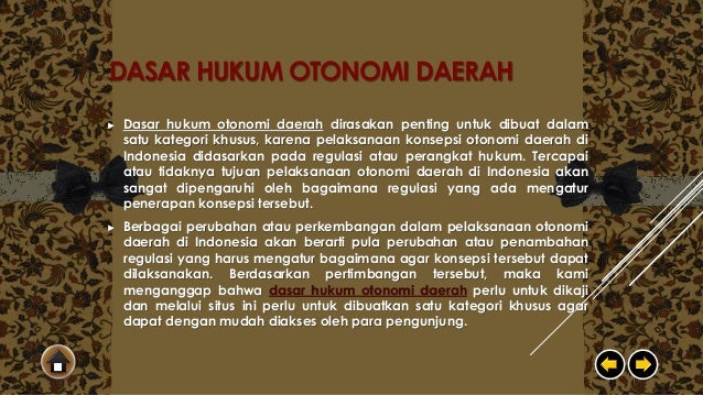 Otonomi daerah