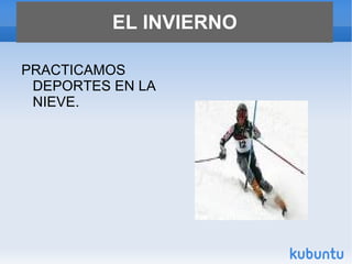 HACE MUCHO FRIO Y NOS ABRIGAMOS