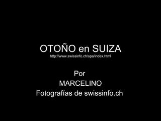 OTOÑO en SUIZA http://www.swissinfo.ch/spa/index.html Por MARCELINO Fotografías de swissinfo.ch 