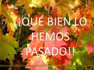 ¡¡QUÉ BIEN LO
HEMOS
PASADO!!
 