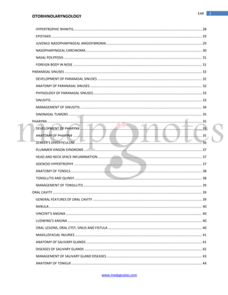 Orl Notes Otorhinolaryngology sample | PDF