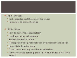 Shea Rosen otosclerosis kalpana.pptx ent ear ppt . | PPTX