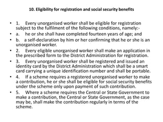 Unorganised workers social_security_act_2008
